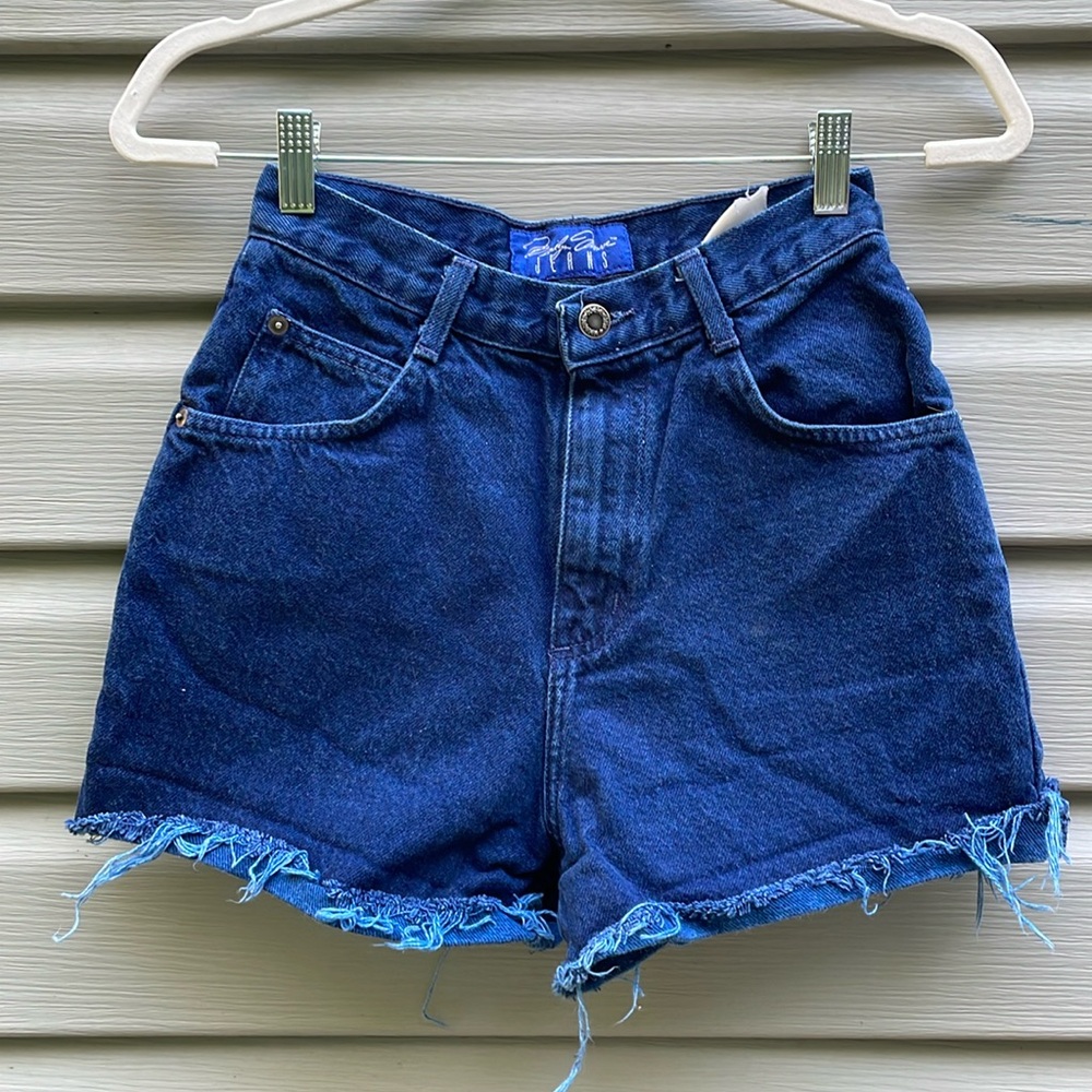 Dark Wash High-Rise Jean Shorts